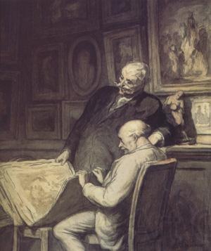 Honore  Daumier The Print Collectiors (nn03) France oil painting art
